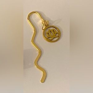 NEW gold plated bookmarks with Lotus charm